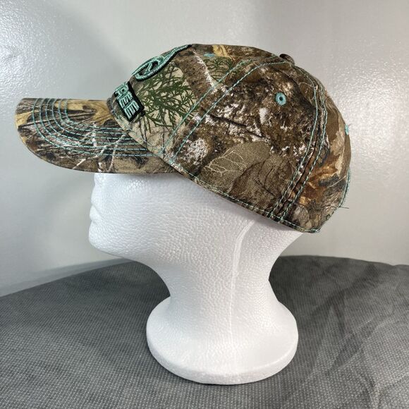 REALTREE Ladies Antler Camo Blue Teal Hat Cap Snapback Trucker BaseBall Hunting - Picture 6 of 8